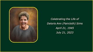 Deloris Faircloth Sims Memorial Service