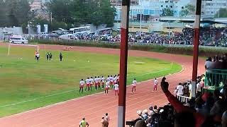 Hon Raila Odinga arrives at Gusii Stadium ahead of the Shabana vs Kibera match today!