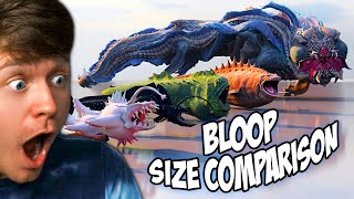 SIZE COMPARISON of EVERY BLOOP MONSTER! (Reaction)