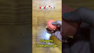 Origami Cheeseburger #food #origami #dobradura #diy #tutorial #cheeseburger #burger