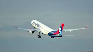 AIR SERBIA New York #taxiing #belgradeairport #takeoff #crosswinds #closeup #planespotting