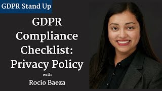 004 - GDPR Compliance Checklist: Privacy Policy