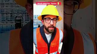 Work smarter. faster 👷‍♂️ #construction #worker #shortvideo #shorts #shortvideo