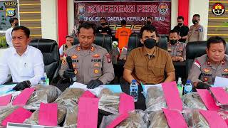 Polres Bintan kembali amankan dan musnahakan Narkotika Jenis Ganja sebanyak 17 Kg