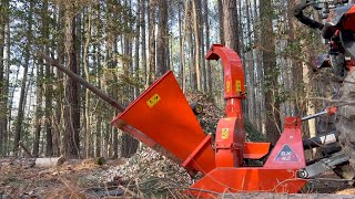 Cleaning up Brush and Slash with my Wallenstein BX-42 Wood Chipper