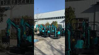 The real factory of this  blue paint 10 mini excavator in China.