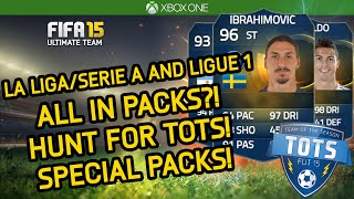 OMG! LA LIGA, SERIE A AND LIGUE 1 ALL IN PACKS! FIFA 15 TOTS Special Pack Opening!