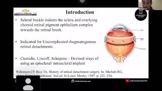 Principles of scleral buckling surgery for retinal detachment modern day indications & problems