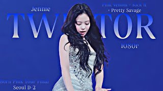 jennie twixtor ;[ pink venom × kick it × pretty savage - final in seoul d-2 ];