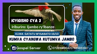 #INGINGOYUMUNSI: KUMVA CYANGWA KUTUMVA JAMBO. || Kuwa gatatu w'isabato (Tuesday), Tariki 15/10/2024.