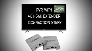 how to connect HDMI EXTENDER with DVR