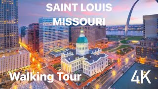 [4K]  Walking tour of Downtown St Louis, Missouri 【4K】