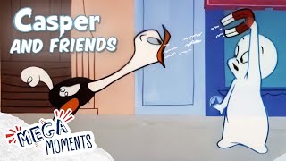 Casper meets Ozzie the Ostrich 🐤 | Casper and Friends in 4k | Compilation | Mega Moments