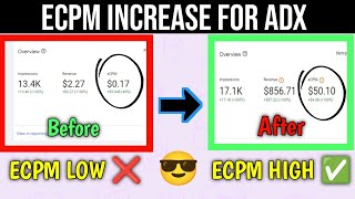 ADX ECPM INCREASE NEW METHOD ✅ | COOKIES SE ECPM KAISE INCREASE KARE | ECPM INCREASE ON ADX