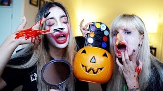 HÄSSLICHSTES HALLOWEEN MAKE UP...  Challenge mit Fräulein Minzbonbon | Eda Vendetta