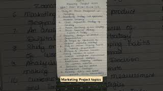 Marketing Project topics for BBA/MBA/Mcom/PhD #shorts #viral #project #marketing #drbarkhagupta