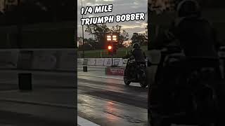 More Triumph Bobber 1/4 mile drag racing action