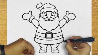 HOW TO DRAW SANTA CLAUS STEP BY STEP | DRAWING CHRISTMAS 2023