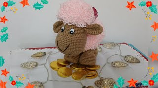 BORREGUITO DE ABUNDANCIA/ AMIGURUMI /PATITAS, OREJAS Y COLITA/ VERSION (DIESTRO)