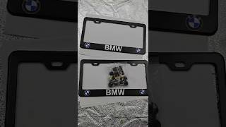 2pcs BMW License Plate Frames with Screw Caps🔥🔥#car #bmw #screw #license #bmwm5 #shorts #diy #bmwm3