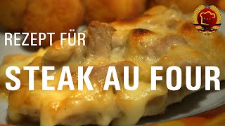 Schaffst du den Sattmacher? Steak Au Four Rezept aus der DDR mit Würzfleisch und Käse überbacken