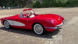 C1 Corvette driving at Brooklands