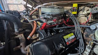 AMC 327 Tune Up - Replacing Bent Pushrods, Timing Chain and Raditaor Replacement