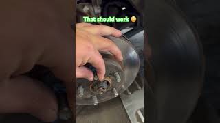 How not to fix a damaged wheel stud😬