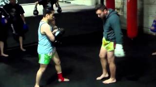 Muay Thai Techniques  Long Knees w Kru Clodfelter| Eight Points Muay Thai| 336-403-4493