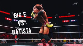 Big E vs Batista WWE 2k20 Dream Match Highlights