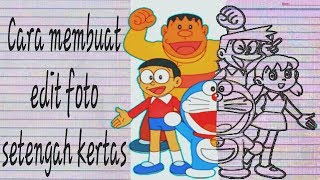 Cara edit foto setengah kertas