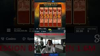 Wanted dead or a wild full screen VS $1.4 millions win - Trainwrecks #shorts  #games #maxwin #casino