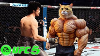 🐲 UFC5 Bruce Lee vs. Cat Bodybuilder UFC 5 - Super Fight 🐲