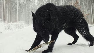 GIANT WOLF caught on hidden camera set up by villagers