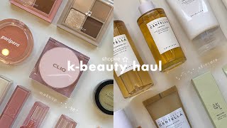 huge aesthetic kbeauty haul 🎀✨ skin1004, clio, romand, peripera & more