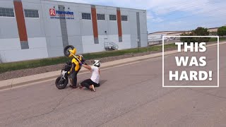 Learning circle wheelies on the grom! (looped)