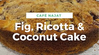 Fig, Ricotta & Coconut Cake - a light texture & great alternative for Christmas Pudding