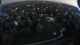 first flight with my big drone over our small town NO AUDIO.