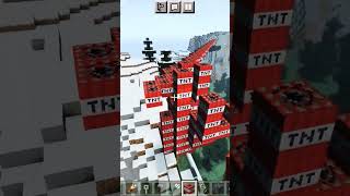 TNT Bridge Minecraft challenge #minecraft #shorts 😱😨