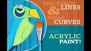 How To Paint Straight Lines and Perfect Curves With Acrylic Paint!