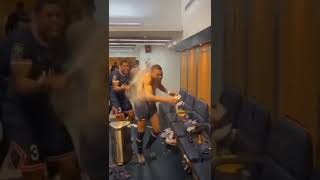 #kimpembe shower mbappe with champagne 🍾🍾after winning 10th ligue 1 title🏆|#shorts #mbappe #psg