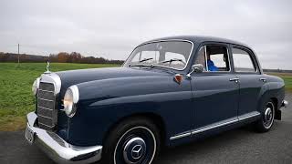 1959 Mercedes Benz 180 (Ponton) apžvalga (Tų laikų E-klasė) W120