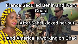 France 🇫🇷 Secured 2 military bases in Benin 🇧🇯 and ivory coast 🇨🇮 respectively. And 🇺🇸 hoping 🇹🇩 wi