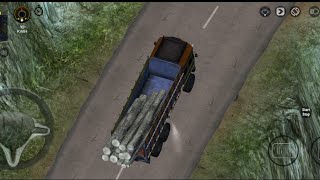 Indian Cargo Truck Simulator - Truck simulator mengirim kayu dari gudang melalui jalan extrem.