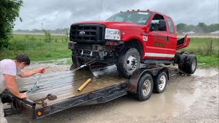 Totaled 06 F-350 with 5,800 ORIGINAL Miles! | Part 1 of Rebuild (Removing Cab)