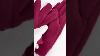 Перчатки женские осенние бордовые сенсорные Happy Gloves