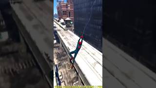 Spiderman Miles Morales Swinging Around To Meet Uncle Aaron Davis