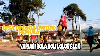 Variasi bola voli tarkam lolos blok bawah net || smash bawah net jedug.