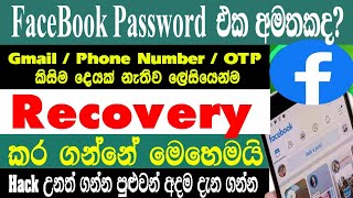 How To Recovery Your Facebook Account Without Password And Email Or Phone Number | Sri Network