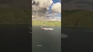 Hard landing Boeing 747 Emirates SkyCargo at Roatan Airport #shorts